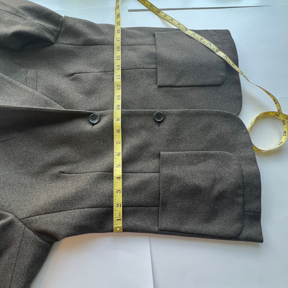Everlane Women Size 14 NWT Green Brown Wool Blend Blazer - Picture 13 of 15